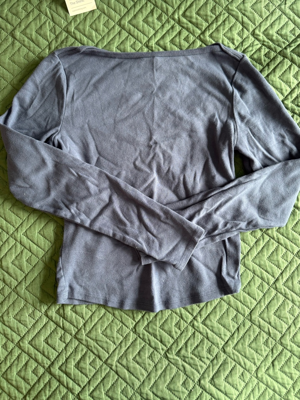 Long Sleeve Scoop Neck Tee - Slate Gray